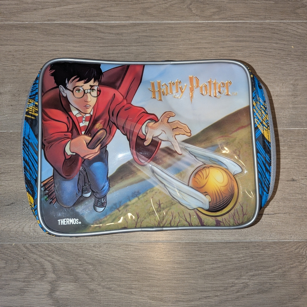 Harry Potter 2001 Lunchbox Soft Collectible Cooler Quidditch Thermos No Thermos